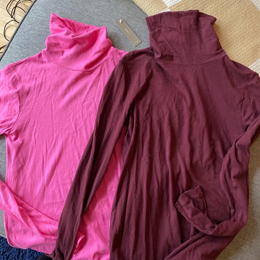 JCrew tissue turtleneck duo